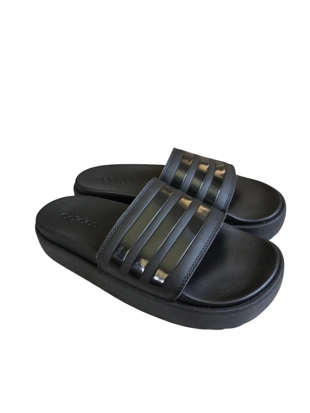 Adidas Adilette Platform Slides Black Slide Sandals 11 - Picture 3 of 8